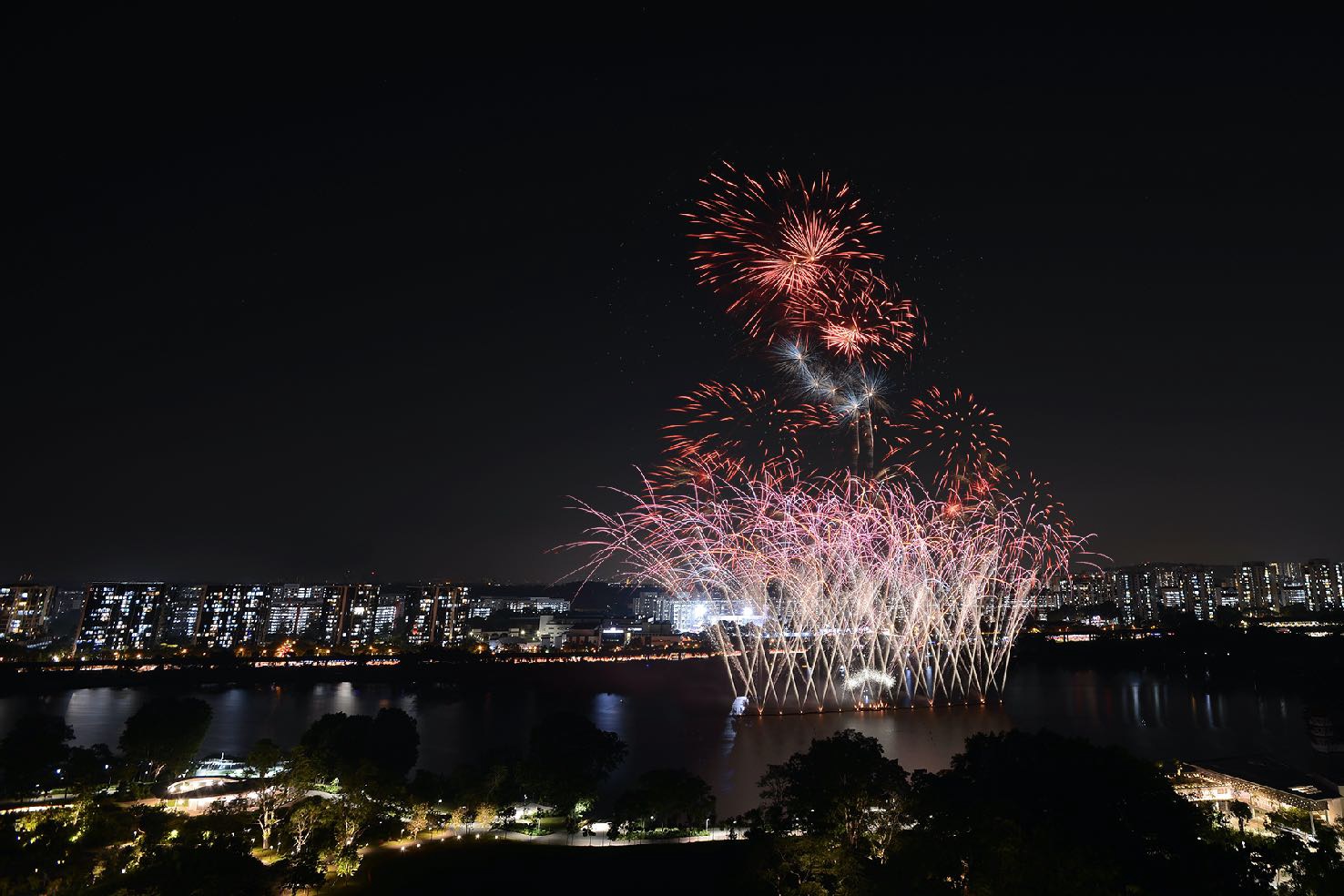 Singapore National Day Parade Heartlands Fireworks
