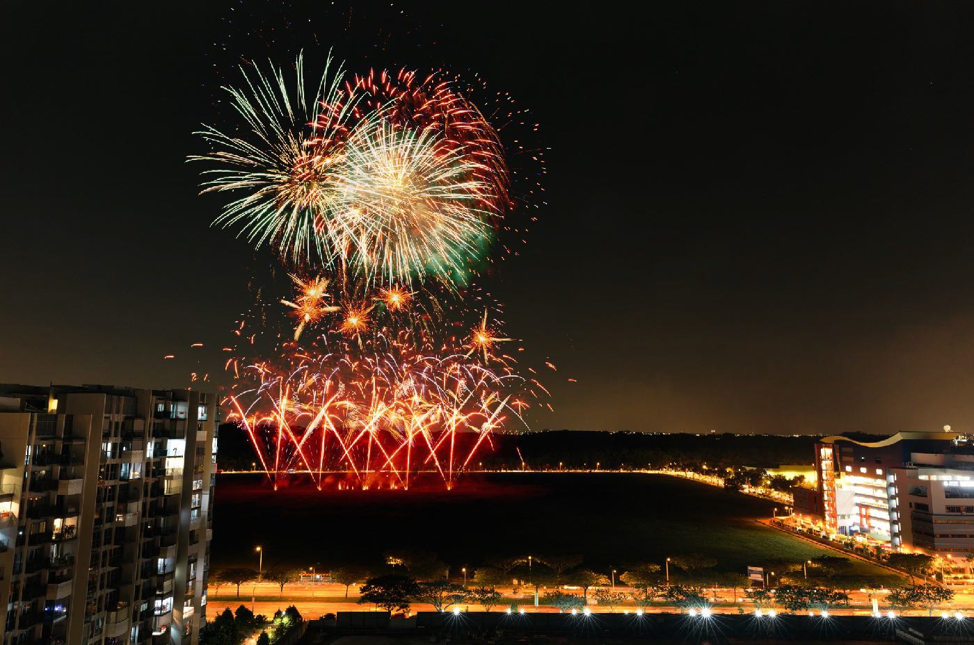 Singapore National Day Parade Heartlands Fireworks